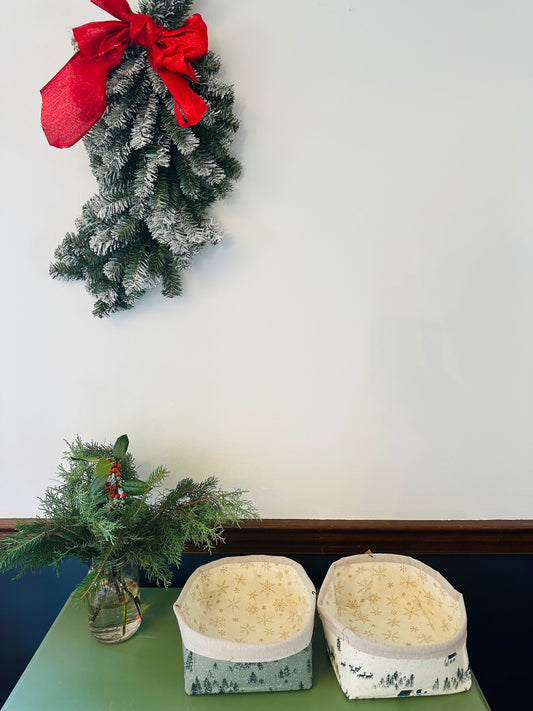 Holiday Fabric Storage Basket