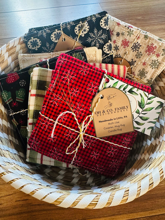 Fabric Coasters - Set of 4