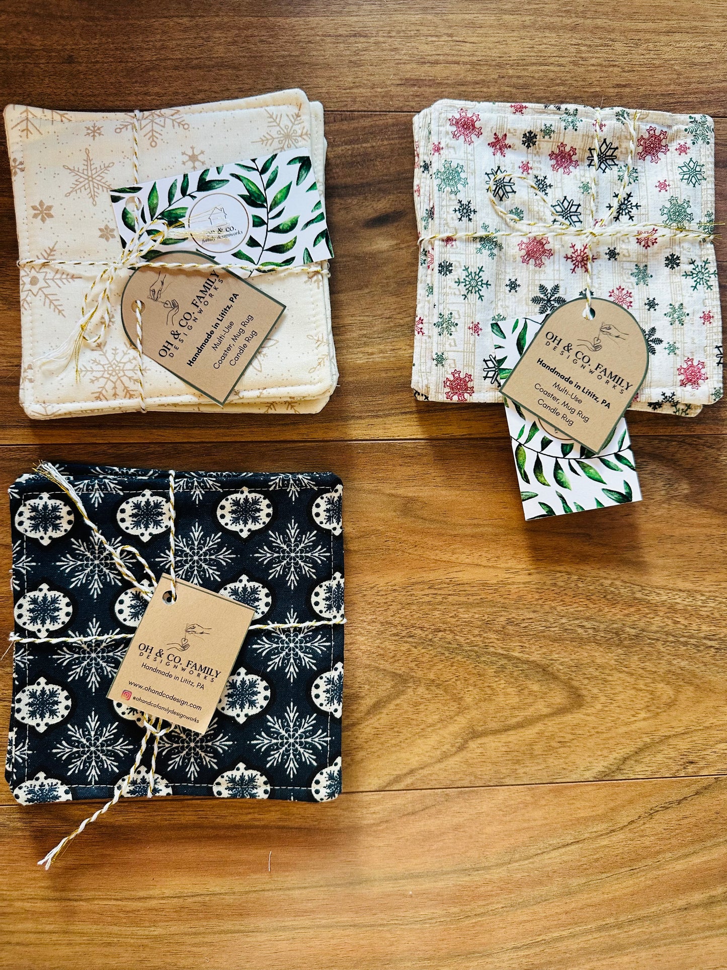 Fabric Coasters - Set of 4